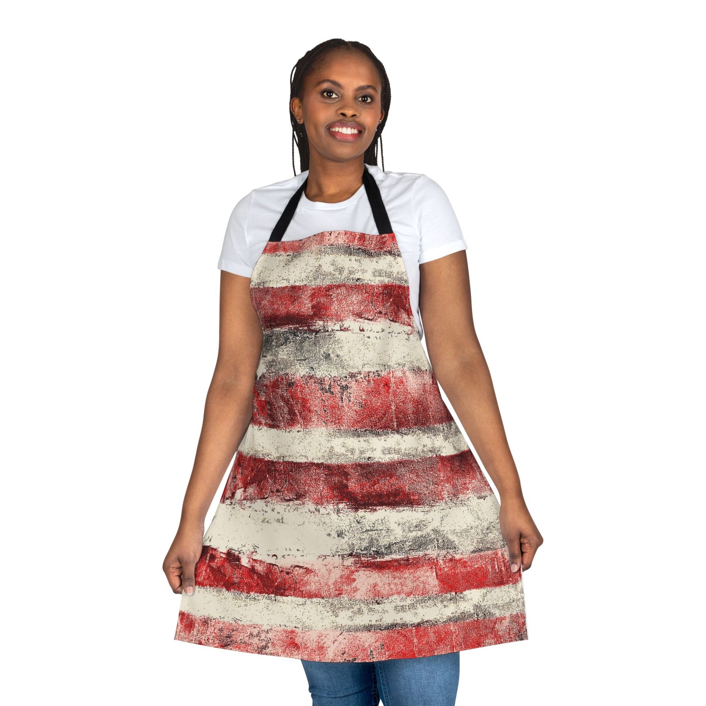 The Maker's Apron - Rustic Stripe, Sangria
