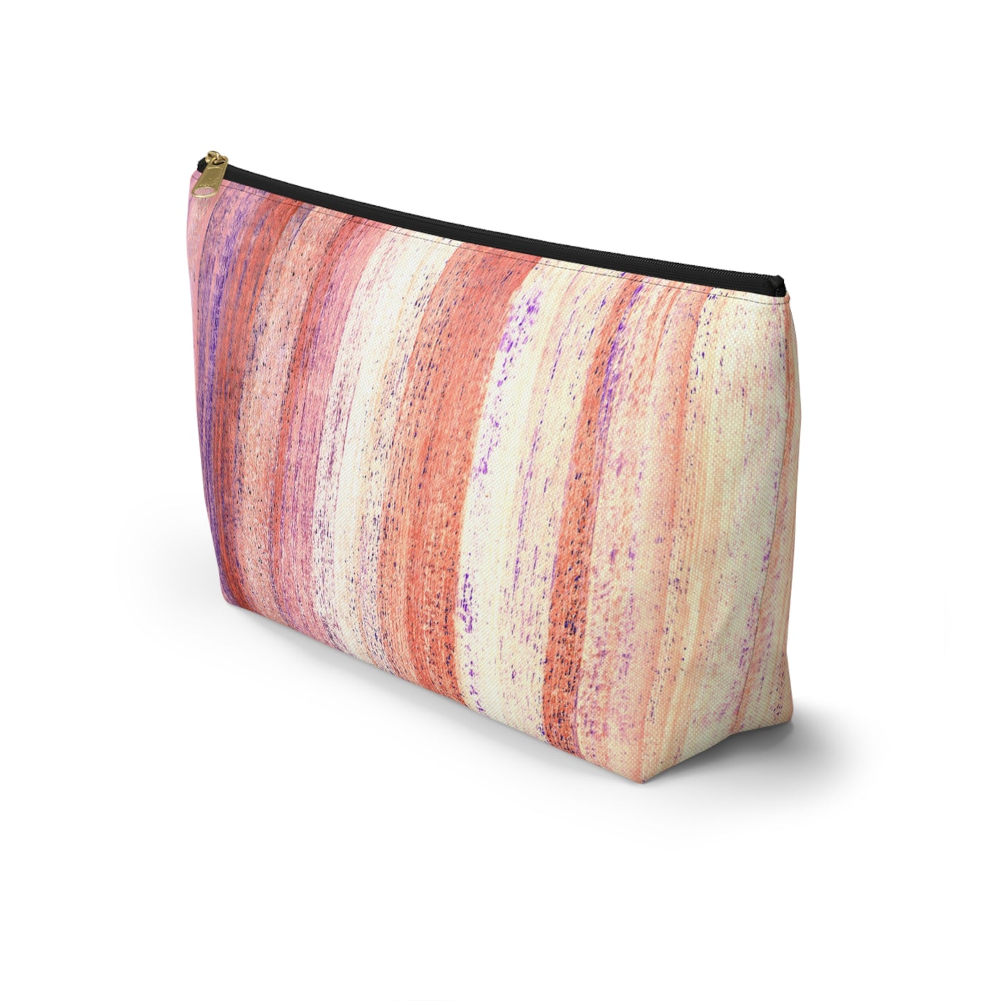 The Accessory Pouch - Rustic Stripe, Nasturtium