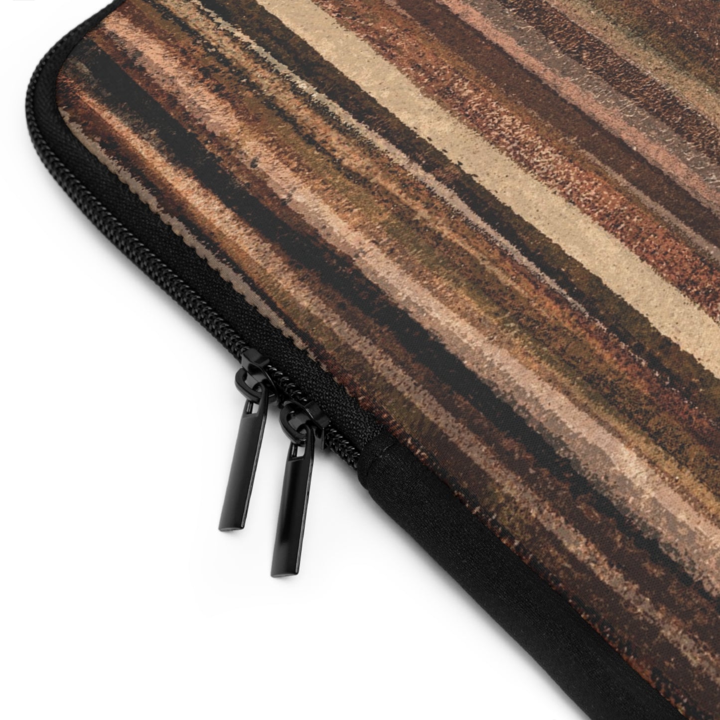 The Laptop Sleeve - Rustic Stripe, Sepia
