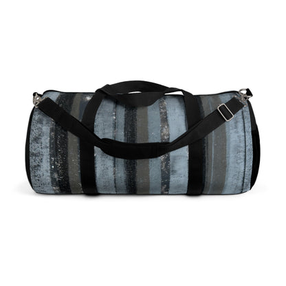 The Durable Duffle Bag - Rustic Stripe, Steel Blue