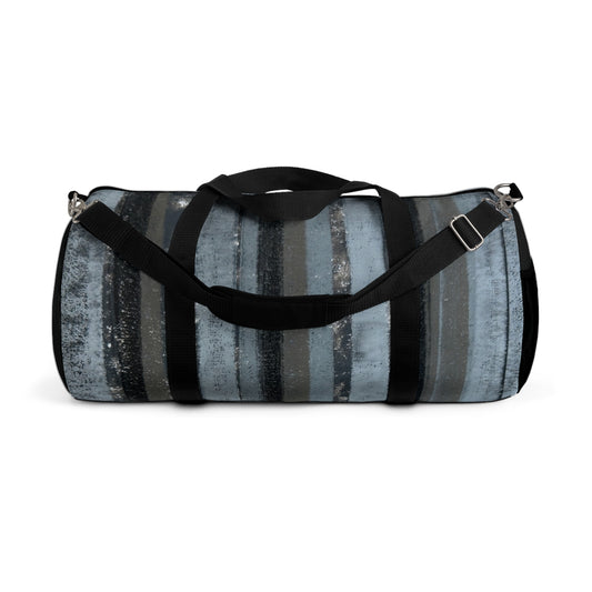 The Durable Duffle Bag - Rustic Stripe, Steel Blue