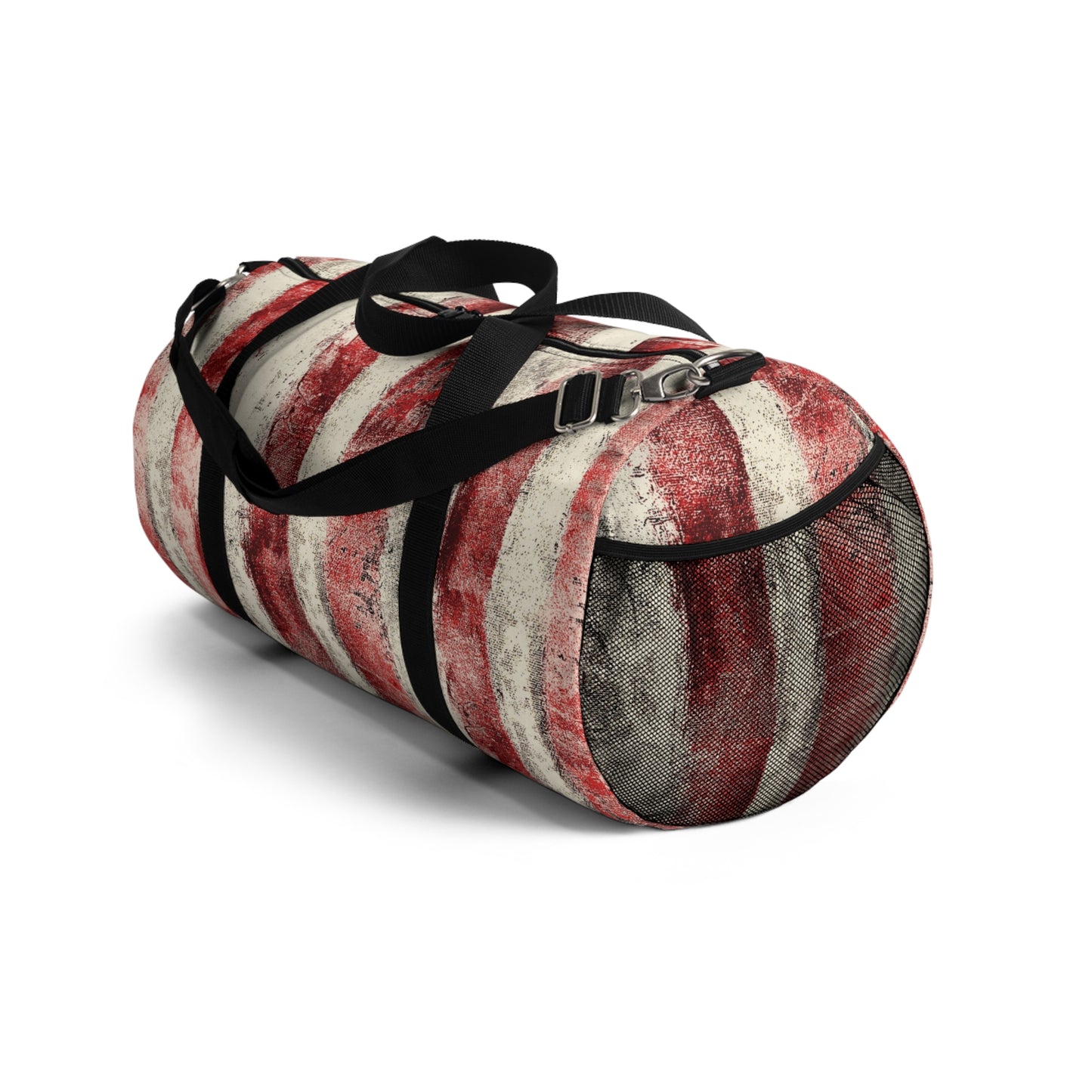 The Durable Duffle Bag - Rustic Stripe, Sangria