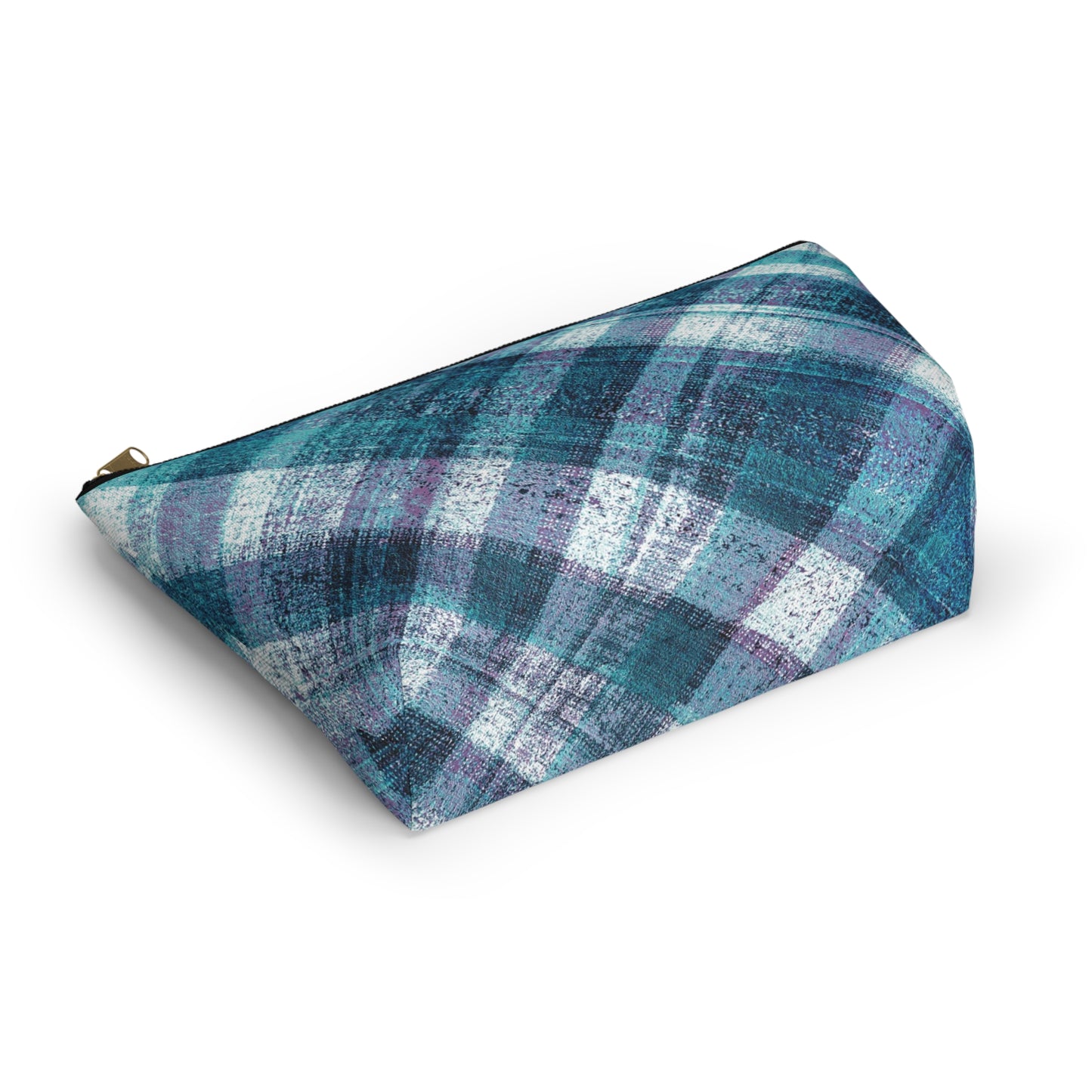 The Accessory Pouch - Rustic Plaid, Hyacinth