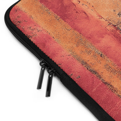 The Laptop Sleeve - Rustic Stripe, Cactus Flower