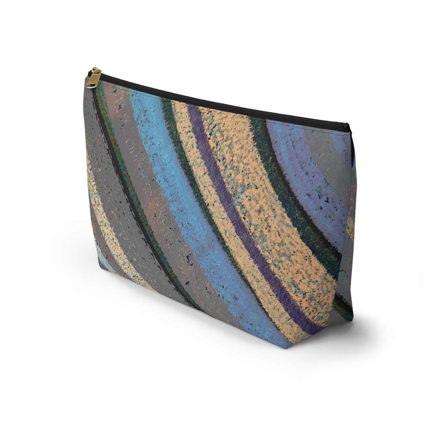 The Accessory Pouch - Rustic Stripe, Blue Lake