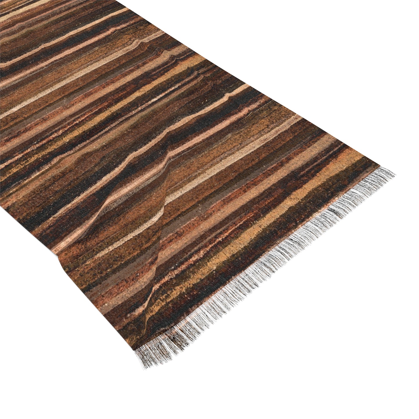 The Studio Scarf - Rustic Stripe, Sepia
