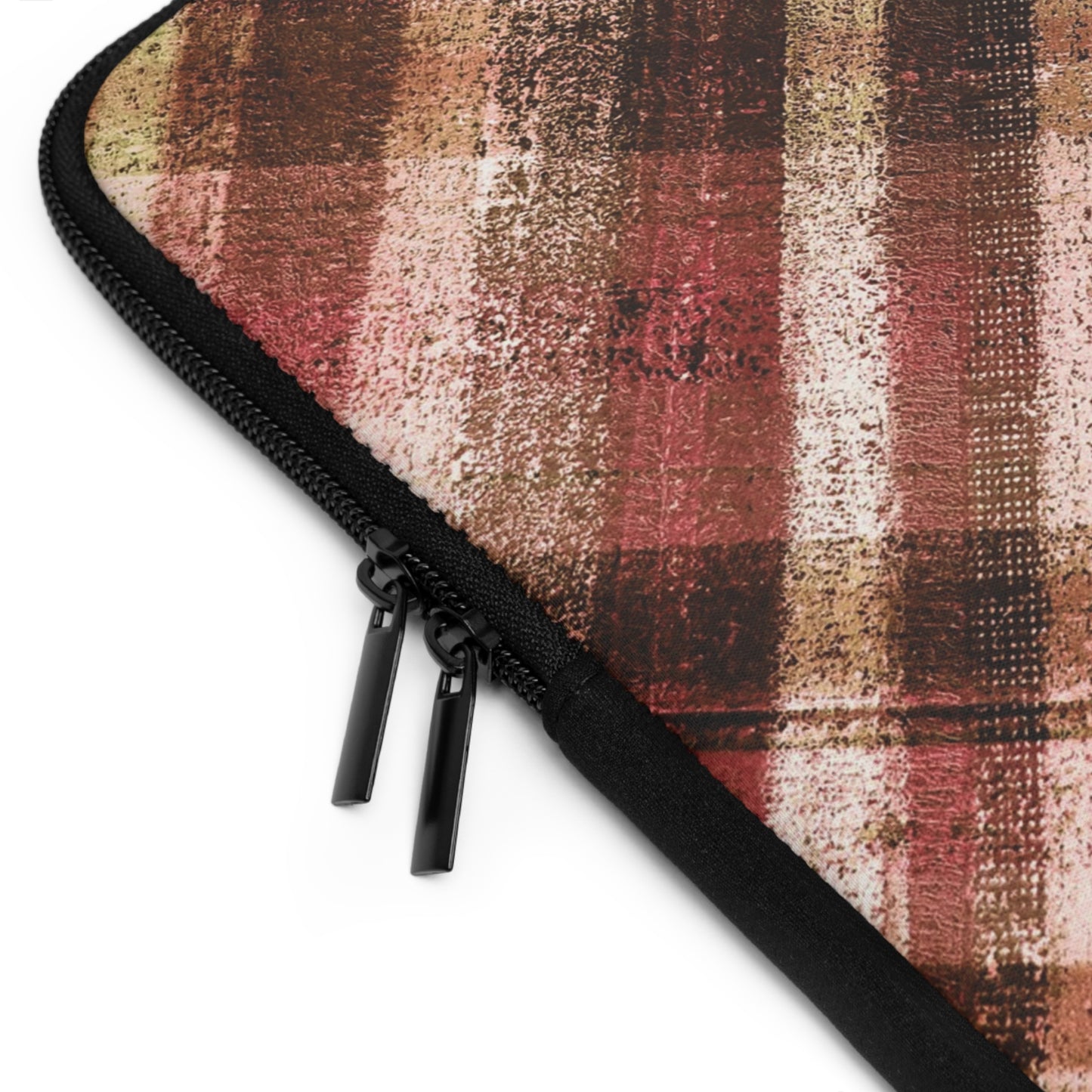 The Laptop Sleeve - Rustic Plaid, Tomato