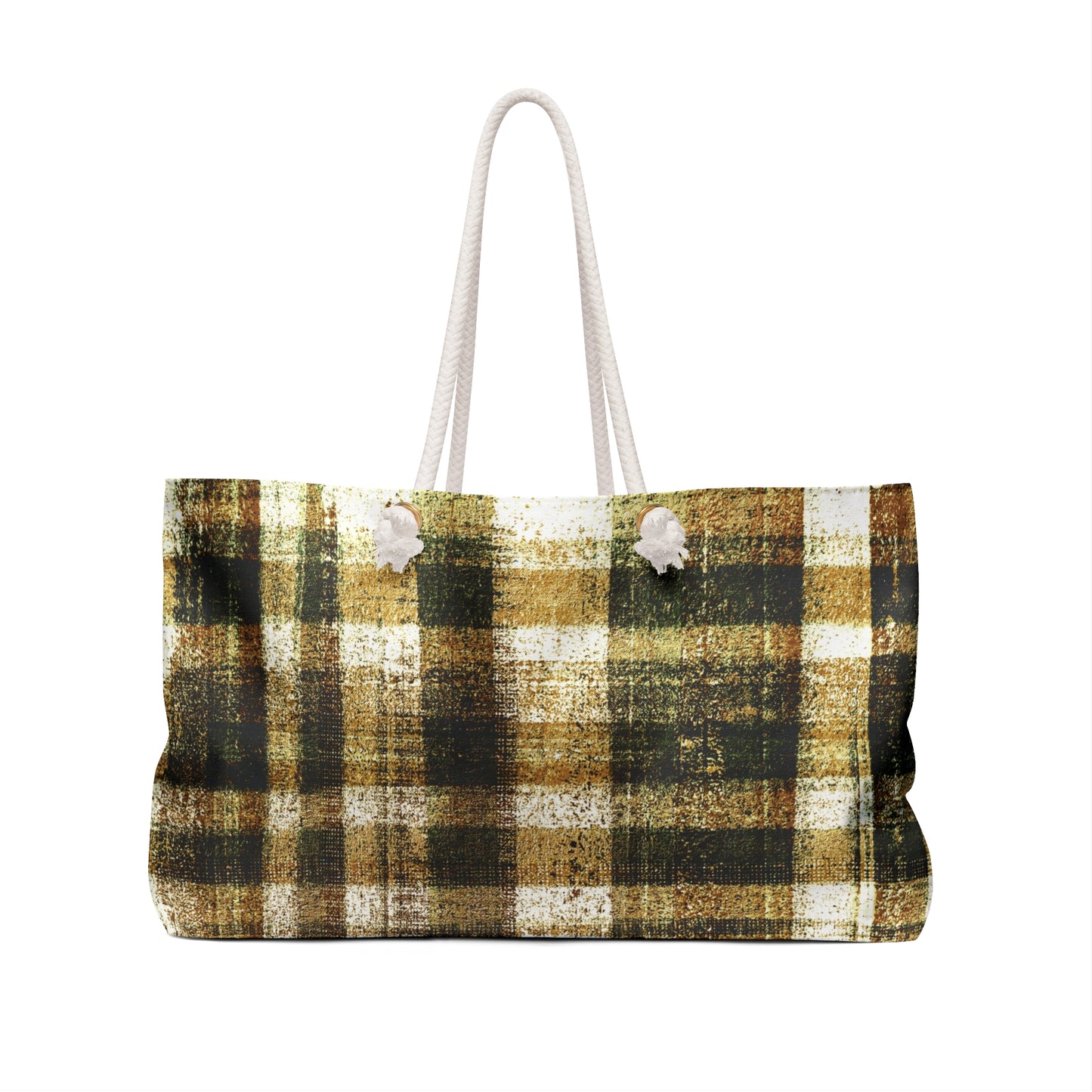 The Weekender Bag - Rustic Plaid, Bumblebee