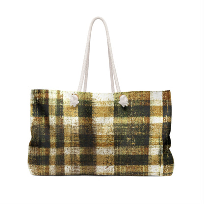 The Weekender Bag - Rustic Plaid, Bumblebee