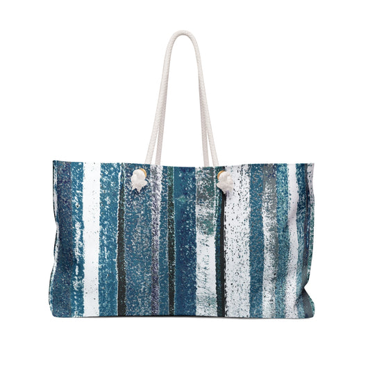 The Weekender Bag - Rustic Stripe, Marina