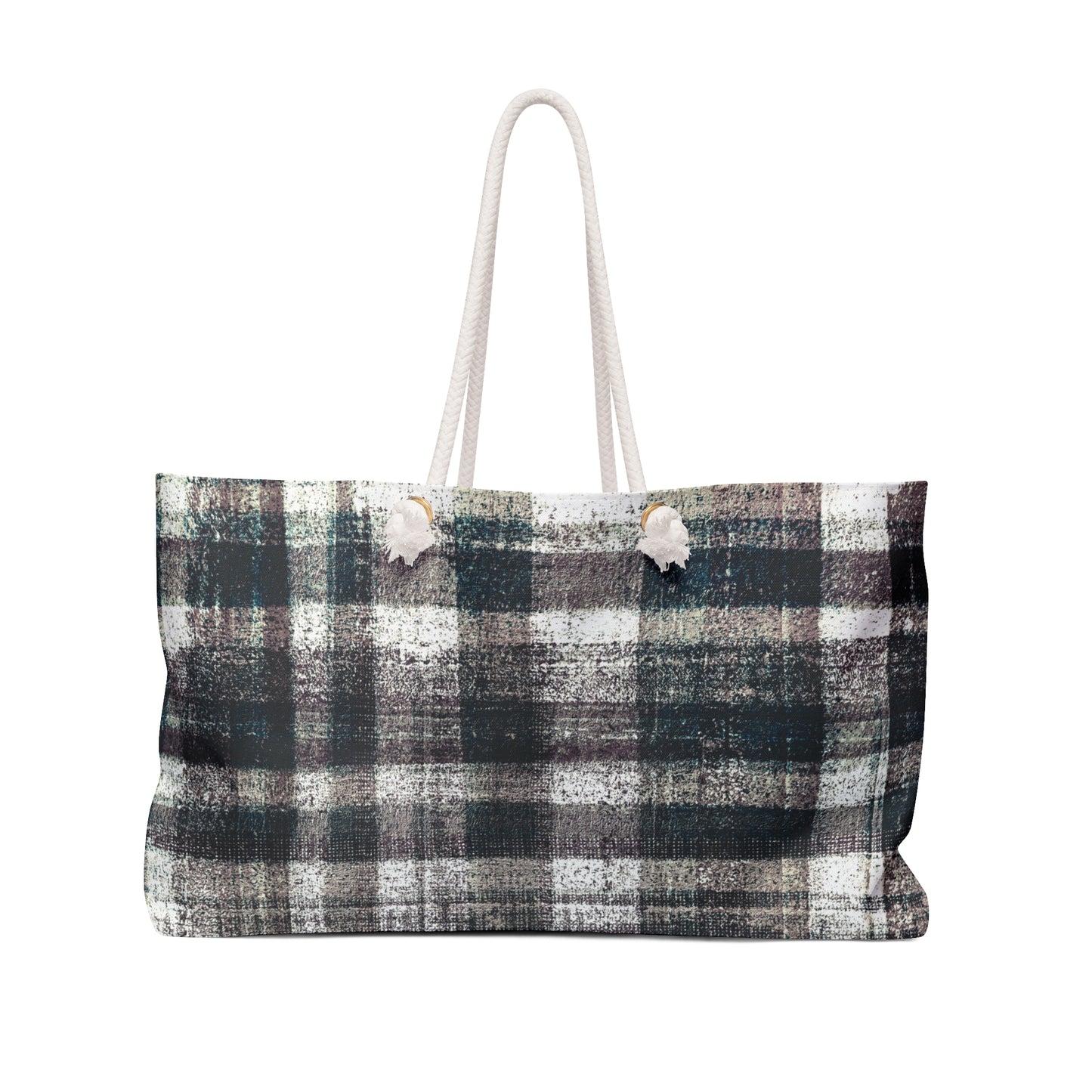 The Weekender Bag - Rustic Plaid, Ink