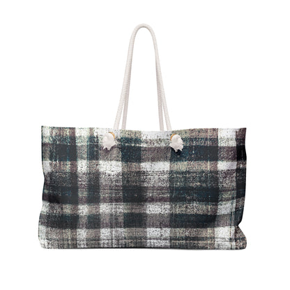 The Weekender Bag - Rustic Plaid, Ink