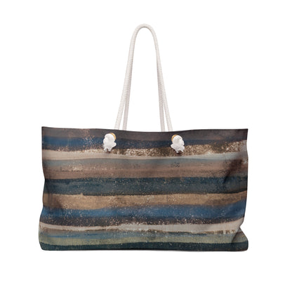 The Weekender Bag - Rustic Stripe, Earth