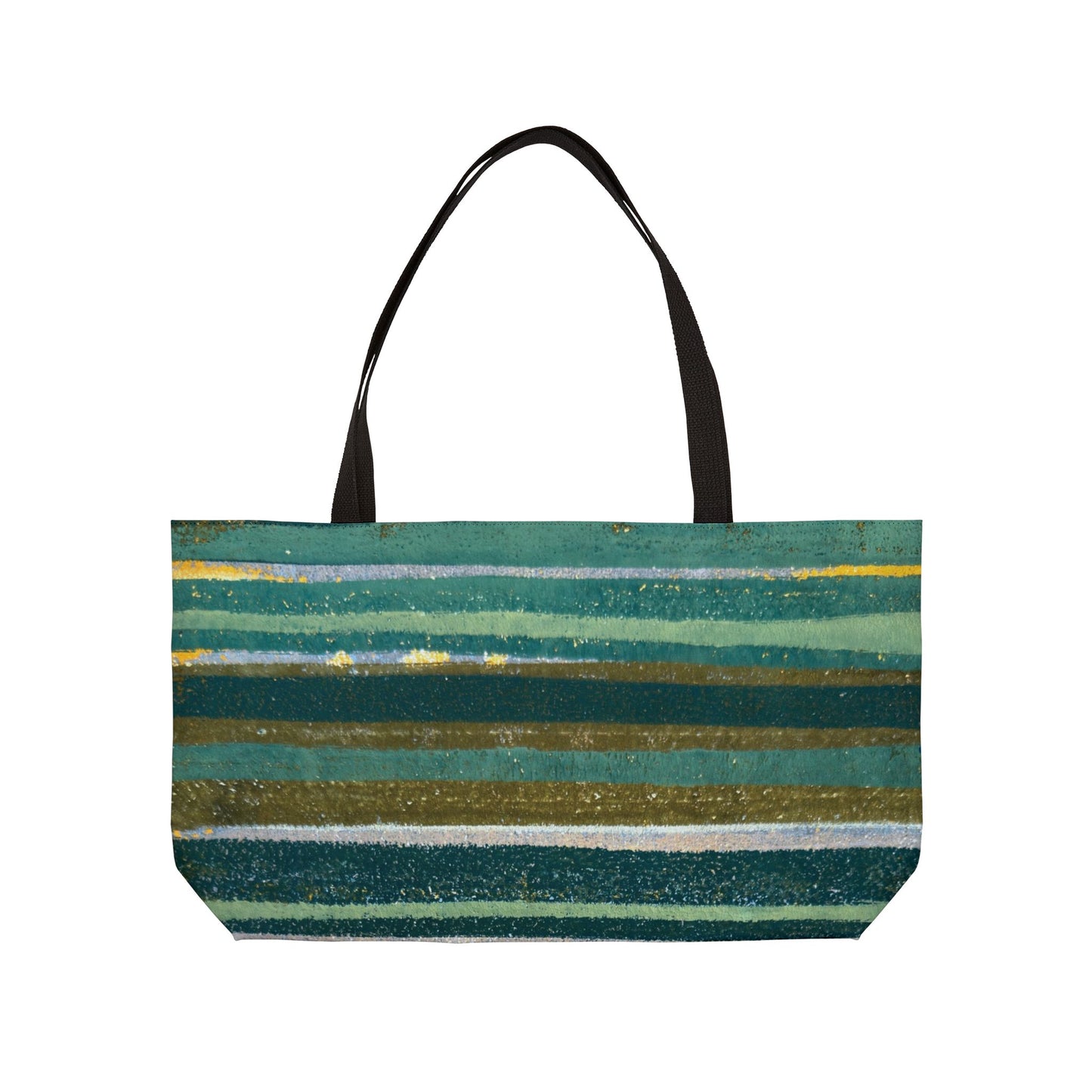 The Weekender Bag - Rustic Stripe, Jade