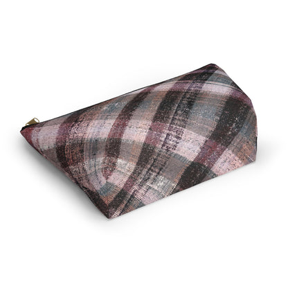 The Accessory Pouch - Rustic Plaid, Mulberry