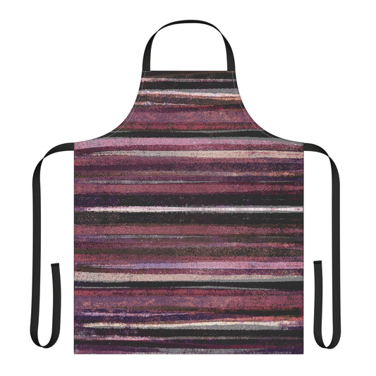 The Maker's Apron - Rustic Stripe, Blackberry