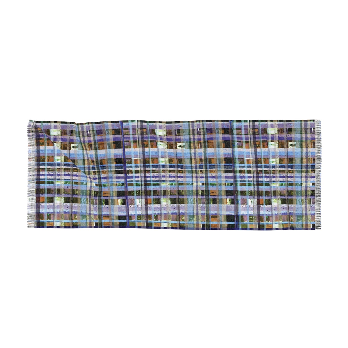 The Studio Scarf - Mixed Media, Iris