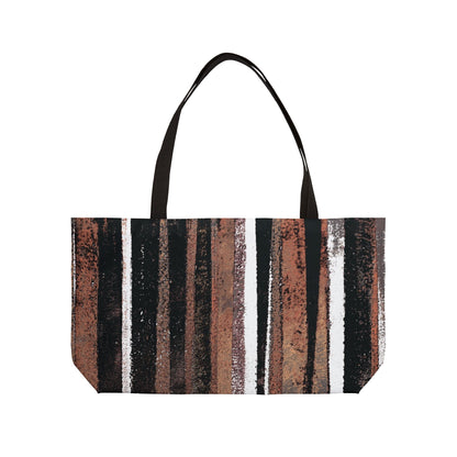 The Weekender Bag - Rustic Stripe, Copper Hills