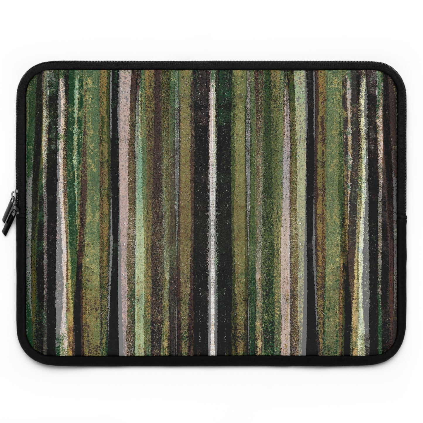 The Laptop Sleeve - Rustic Stripe, Camper Green
