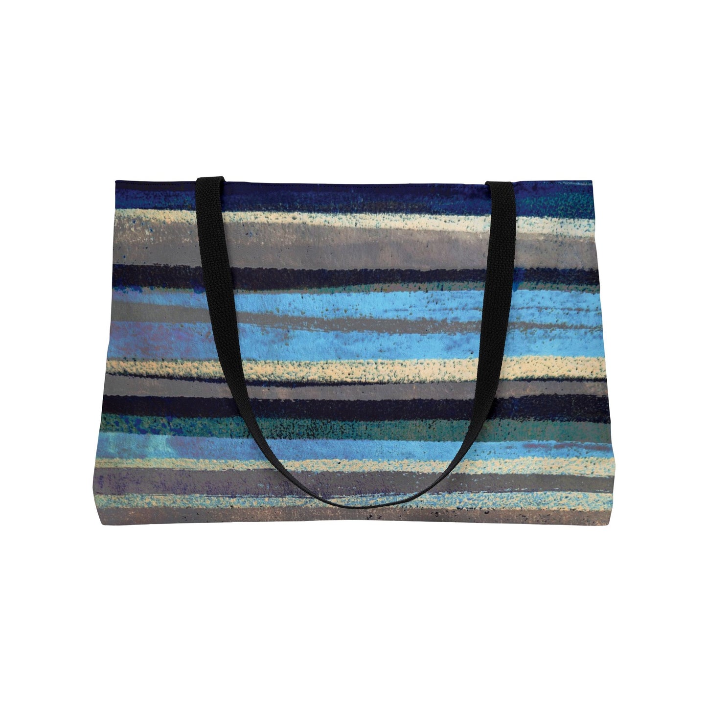 The Weekender  Bag - Rustic Stripe, Blue Lake
